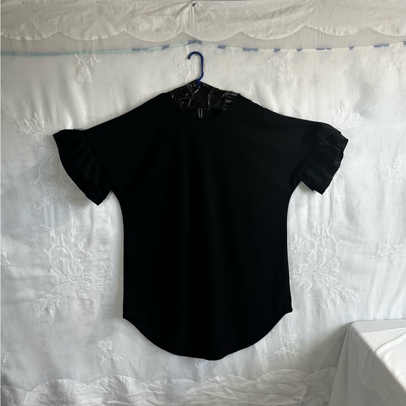 Ekaliy Women’s Black Midi Dress, loose fit midi, Minimalist,Modest Chic, Elegant - Picture 12 of 13